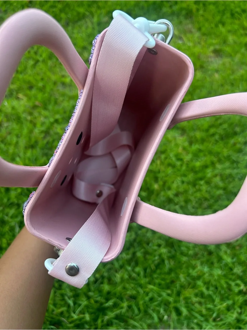 Pink Beaded Character Mini Tote